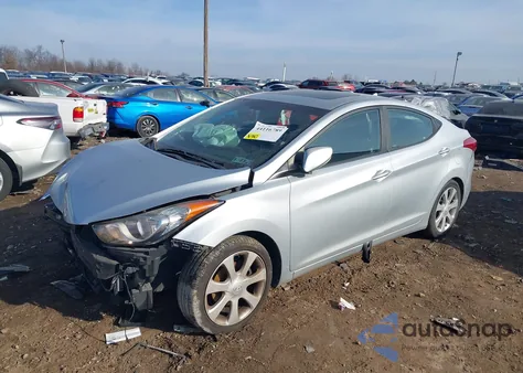 2011 Hyundai Elantra Limited from USA, damaged, VIN 5NPDH4AE7BH021414